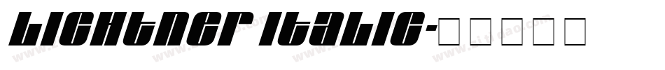 Lichtner Italic字体转换